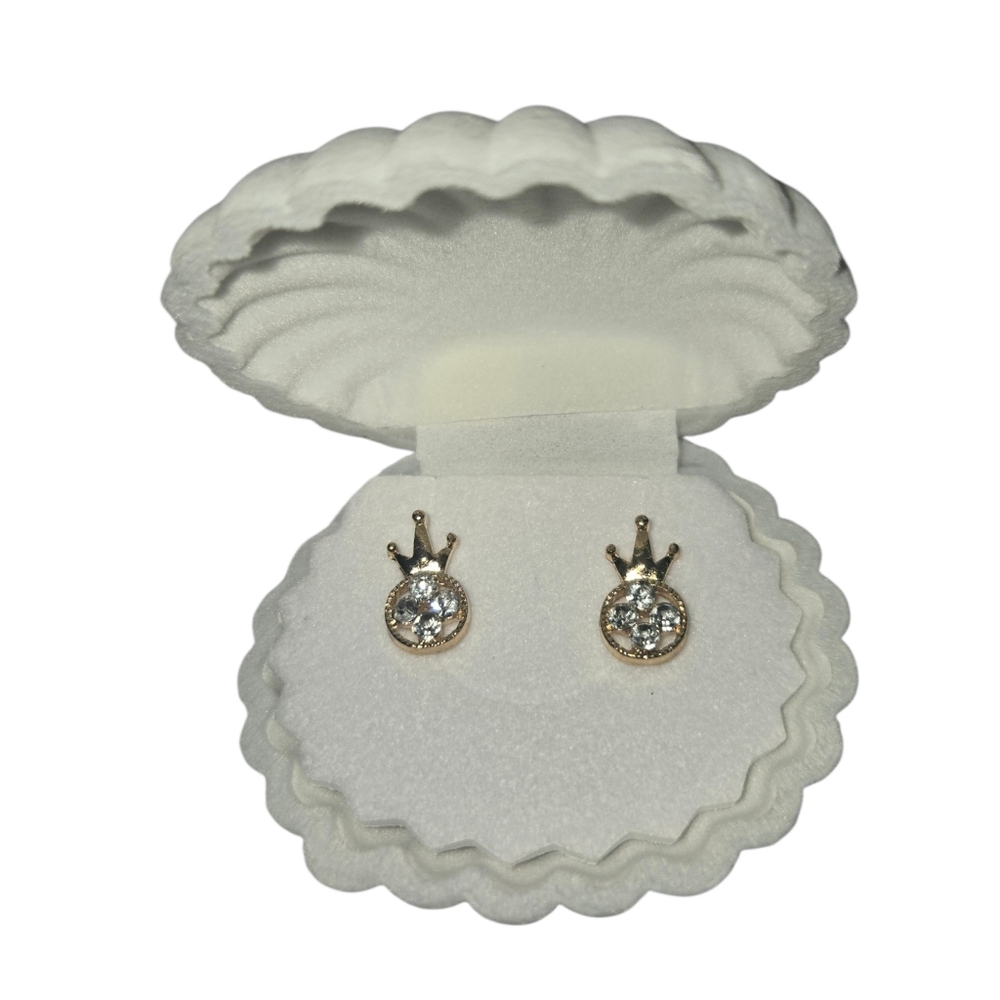 Gold Crown Earrings‎ (NWOT)